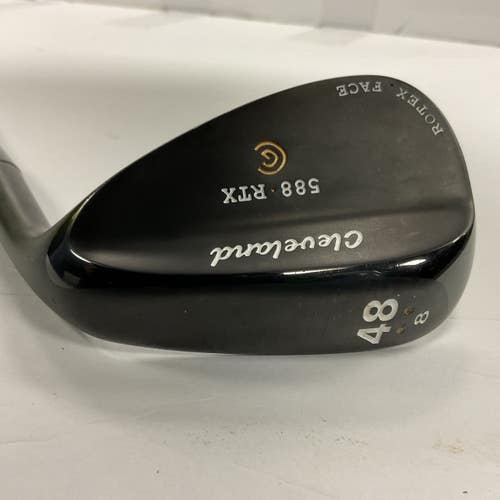 Used Cleveland 588 ROTEX BLACK Golf Wedge Mens RH 48 Degree 11855-S000211903