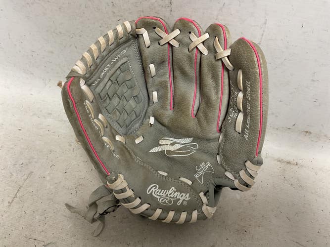 Used Rawlings Sure Catch SCSB105P RH Throw Fastpitch Gloves Grey 10 1/2" 11855-S000211894