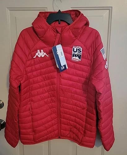 US SKI TEAM PUFFER INSULATOR RED JACKET MED KAPPA NEW WITH TAGS TEAM ISSUED! USST