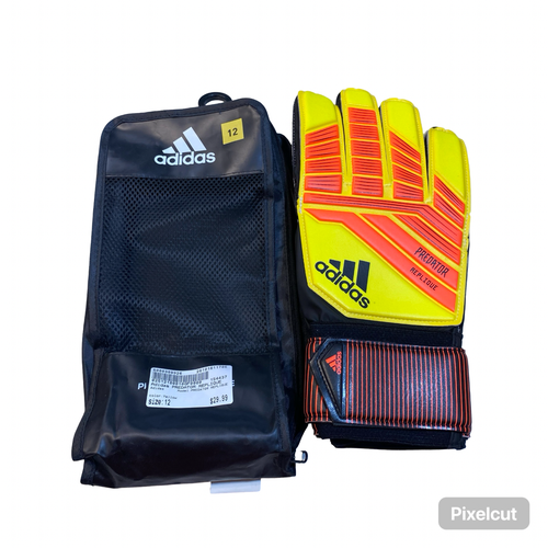Used Adidas PREDATOR REPLIQUE Soccer Goalie Gloves Yellow 12 11706-S000389926
