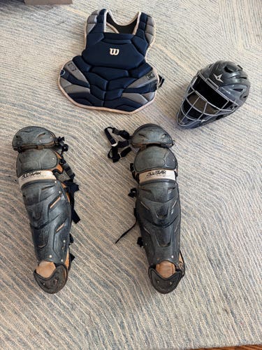 Navy All Star System 7 Axis Catcher's Set (Used) Wilson Chest Protector