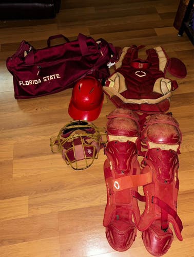 Red EvoShield Catcher's Set (Used)