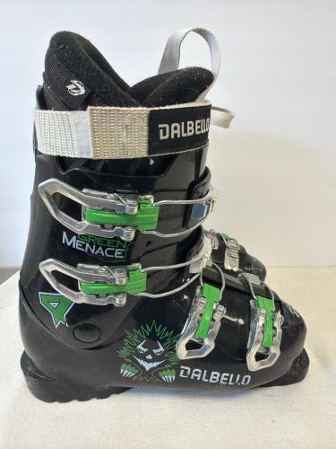 Mondo 23 & 23.5 Unisex Dalbello Green Menace 4.0 All Mountain Ski Boots (Used)
