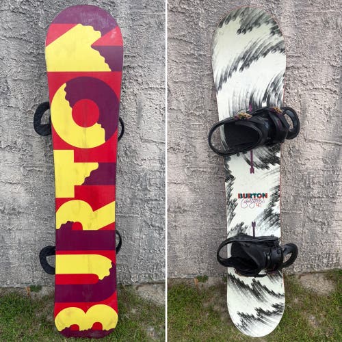 140cm Burton FeelGood Flying V Snowboard With Burton Stiletto Bindings