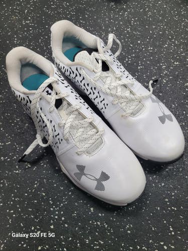 Used Under Armour TURF LAX Cleats Mens White Senior 11 11849-S000045418