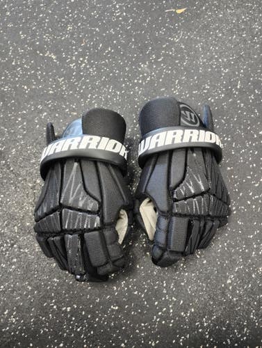 Used Warrior BURN NEXT Lacrosse Gloves Junior Black 8" 11849-S000045467