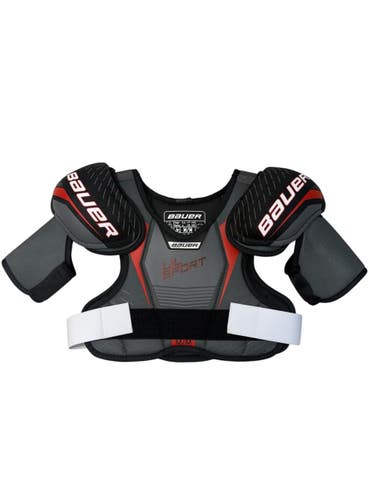 Used Bauer LIL SPORT Junior Shoulder Pads Grey MD 11835-S000214080