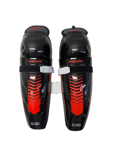 Used Bauer LIL SPORT Junior Shin Guards Black 12" 11835-S000214082