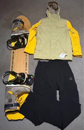 157cm Salomon SickStick Snowboard With Burton Custom Bindings, Vans Boots, FourSquare Jacket & Pants