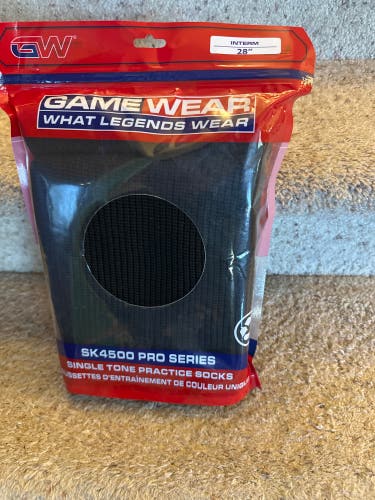Black Intermediate Large Knit Socks (New)