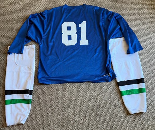 Blue XL Men's Sher-Wood Jersey with socks