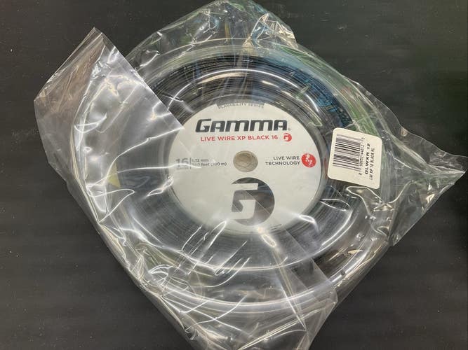 Gamma Live Wire XP Black 16g Tennis String Reel