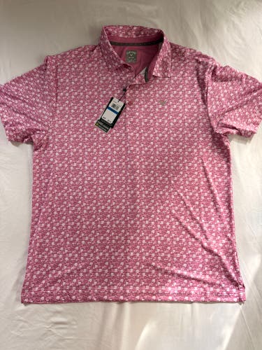 Pink Large/Extra Large Men's Callaway Shirt (New)