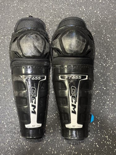 Junior CCM FT655 10" Shin Pads (Used)