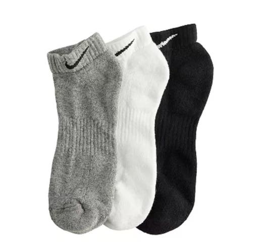 Adult Unisex Small Nike Socks (New) Nike dri-fit everyday cotton cushioned low cut socks SX7670-964