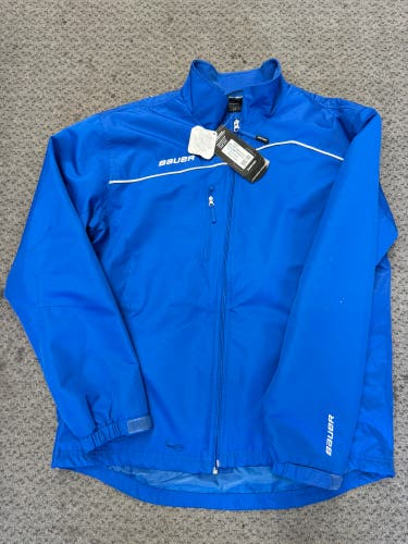 Blue Adult Large Bauer Lightweight Warmup Jacket (New)
