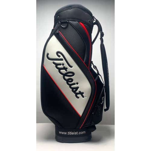 Titleist Display Staff Bag Black 6-Way Divide Single Strap Golf Bag