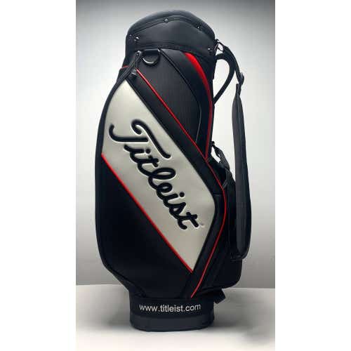 Titleist Display Staff Bag Black 6-Way Divide Single Strap Golf Bag