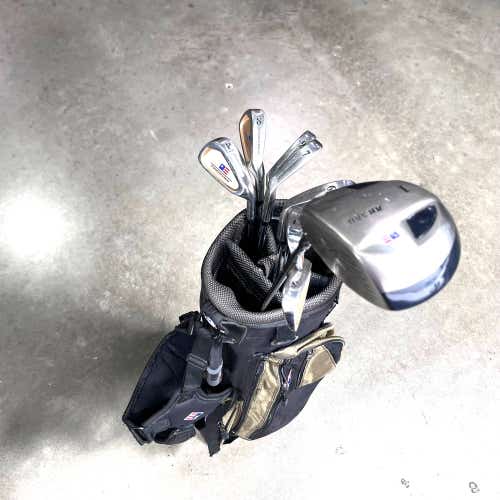 US Kids Championship Series Club Set Driver 4-PW SW Putter Junior RH +Bag 63"
