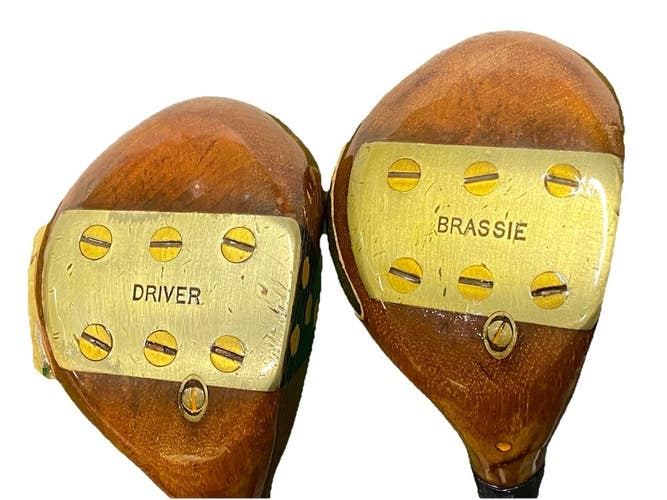 MacGregor L-M3 Fancy Face Dayton Driver & Brassie Wood Set Pyratone HCs RH