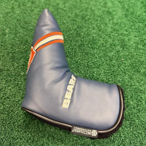 Rare! Bettinardi Chicago Bears Chi Blade Putter Headcover Blue Orange Black