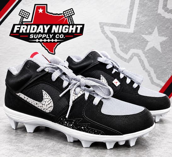 Nike Air Jordan Stadium 90 Football Cleats Cement Black Men’s Size 9 New