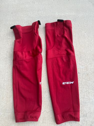Red Senior XL CCM Socks (Used)