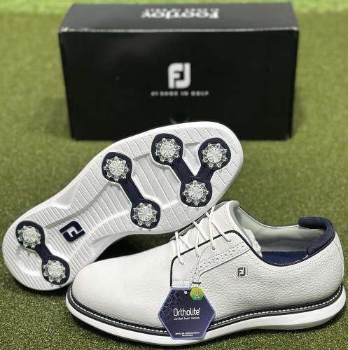 FootJoy Traditions Leather Mens Golf Shoes WHITE Choose Size / Width NEW!