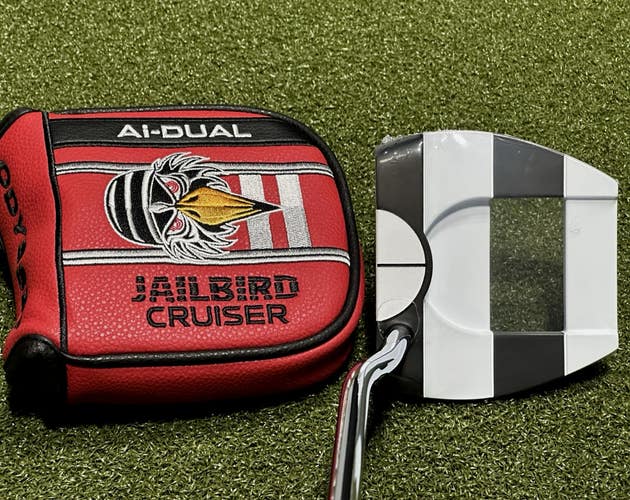 Odyssey Ai Dual Jailbird Mini 1/2 Ball Cruiser Mallet Putter 38" w/ Cover RH NEW