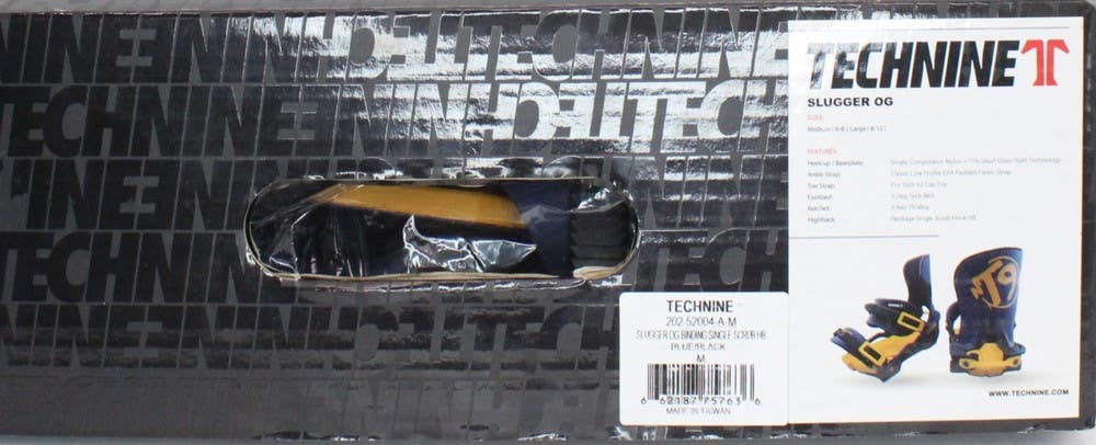 Technine Slugger OG Snowboard Bindings - Size Medium (Fits US Size 6 - 8) NEW
