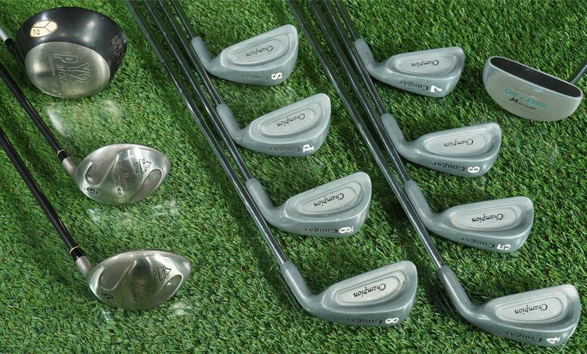 COUGAR CHAMPION 12pc. MENS STARTER SET 4-PW,SW,1W,3W,5W,PUTTER REGULAR FLEX RH