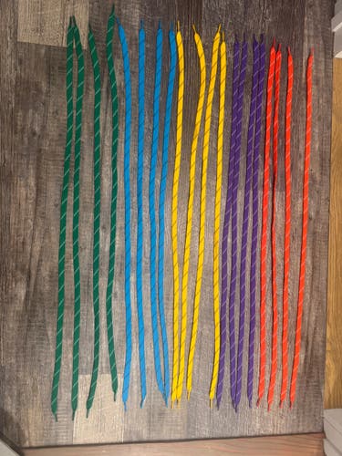 Jimalax Lacrosse Shooting Strings – Diagonal Stripe Pattern – 20 Pack – New
