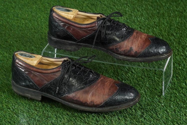 VINTAGE WALTER GENUIN GOLF & DRESS 10.5D GOLF SHOES MADE IN ITALY ~ L@@K!!