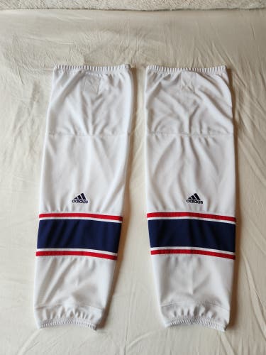 White Navy Red Senior XL 31" Adidas Socks (New)