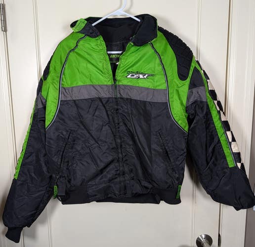 VTG Arctic Cat Nitro Green Zipout Snowmobile Jacket 3-in-1 Racing Men's Size: M
