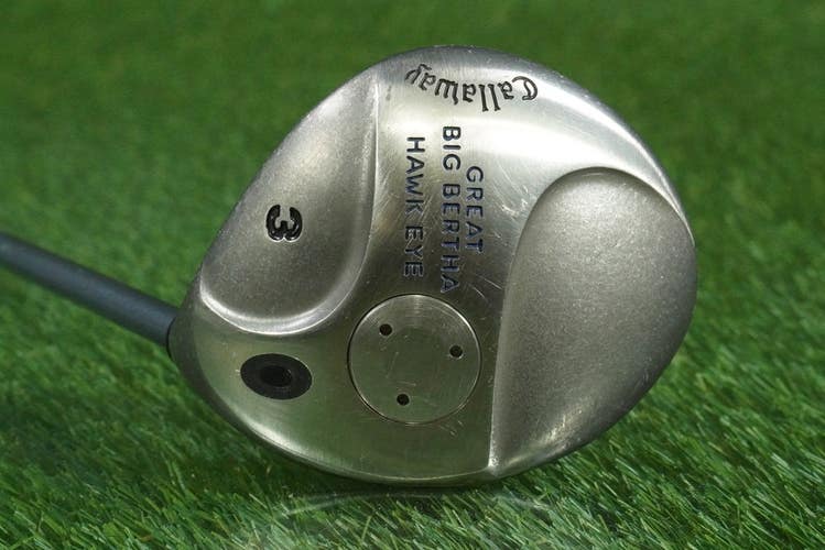 CALLAWAY GREAT BIG BERTHA HAWK EYE 3 WOOD FAIRWAY UL GRAPHITE FIRM FLEX RH