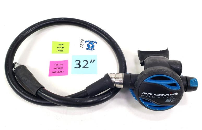 Atomic Aquatics B2 2nd Stage Regulator Scuba Diving Balanced Adjustable Blue