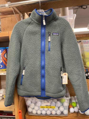 Patagonia Retro Pile Fleece Jacket Size S Grey/Blue