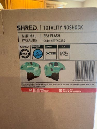 Unisex Small Shred Totality Noshock Helmet (New) FIS Legal