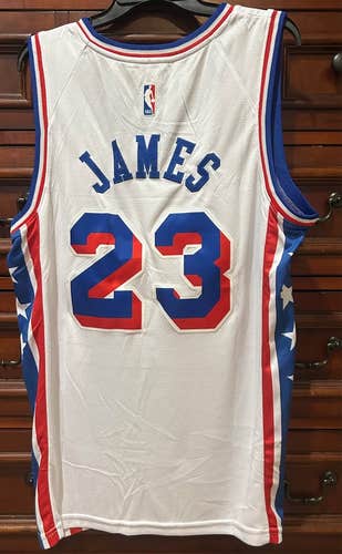 Philadelphia 76ers LeBron James Basketball Jersey (White)