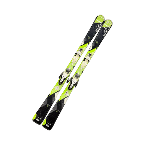 Used Rossignol TEMPTAION 75 Mens DH Ski/Binding Black And Neon Green 152 cm 10299-S000315109