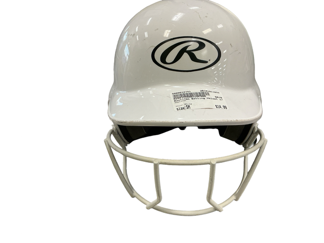 Rawlings Batting Helmet w/Mask White Small 11859-S000034741