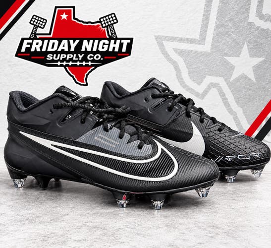Nike Vapor Edge Elite 360 2 Football Cleats Black White Smoke Grey Men’s 12.5 NEW