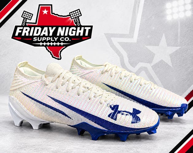 Under Armour Blur Pro Football Cleats | White Pearl/Navy | Size 12.5 New