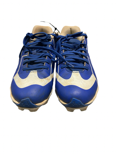 Used Under Armour WHITE/BLUE CLEATS BB/SB Cleats Royal Blue Junior 04 11834-S000058701