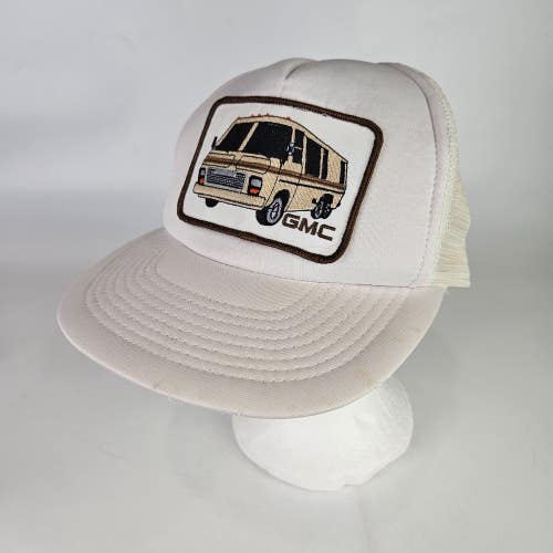 Vintage GMC RV Van Patch Mesh Trucker Snapback Trucker Hat Cap