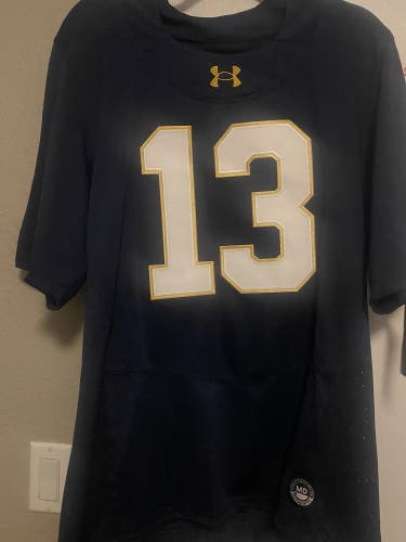 Blue Medium Adult Unisex Under Armour Jersey (New) CJ Carr Notre Dame