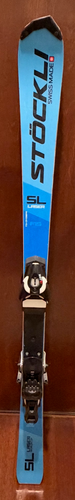 Kid's 2022 Stockli 137 cm Racing Laser SL FIS Skis With Bindings Max Din 10 (Used)
