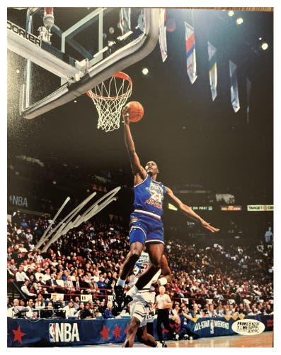 Dominique Wilkins Autographed Signed All-Star Dunk 8x10 Photo Prime Time COA NBA