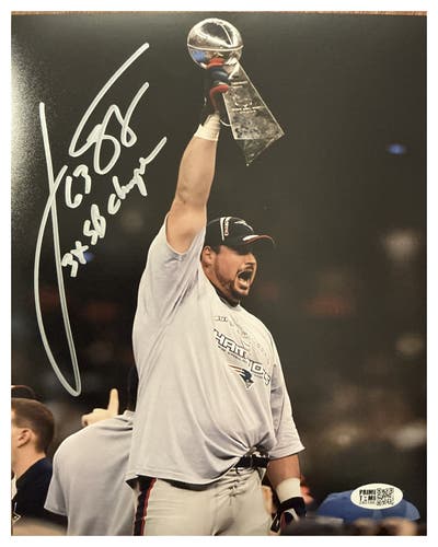 Joe Andruzzi Autographed Signed Patriots 8x10 Photo 3x SB Champ Prime Time COA